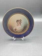 Antique Rosenthal Portrait Plate - Josephine Schefsky - Opera - Cobalt Gold Gilt picture