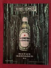 Heineken Beer for Matrix Reloaded The One 2003 Print Ad - Great to Frame picture