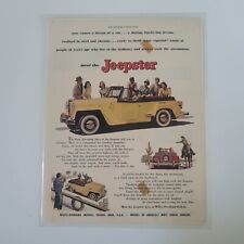 1948 Jeepster Car Willys-Overland Motors Jeep Travel Vintage Print Ad picture