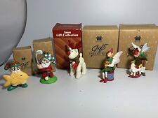 Vintage Lot of 5 Avon Christmas Ornaments Elves Belvedeer, Fishing Golf Boxes picture