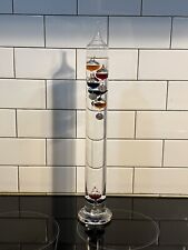 Galileo Glass Thermometer Large 17 Inches Tall Multicolored Bubbles Unmarked picture