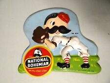 Scarce 60s Vtg National Bohemian Beer Bar Sign Baseball Pitcher Baltimore MD picture