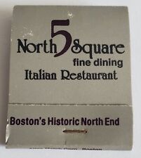 Vintage 5 North Square Restaurant matchbook; Early 1990’s; The North End, Boston picture