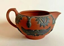 19th Cent Wedgwood Egyptian Creamer Rosso Antico Creamer Applied Black Basalt  picture