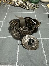 Vintage Sterling Silver 12 Piece Concho Belt Signed FB picture