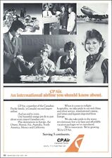 1980 CP AIR Canadian Pacific Airlines STEWARDESS ad BOEING 747 advert picture