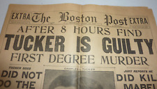 Antique Boston Post January 25 1905 Charles L Tucker Murder Found Guilty picture