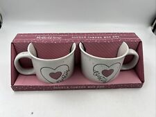 Sheffield Home Ceramic Boxed 20oz Heart besties Double Camper Mug Set AA01B51001 picture