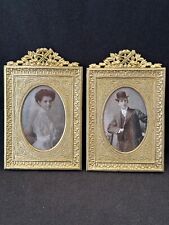 ANTIQUE PAIR OF BRONZE PICTURE FRAMES picture