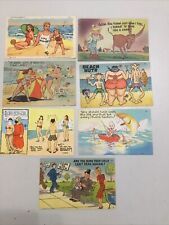 Vintage Cartoon Postcard Lot 7 Cards picture