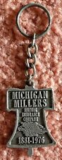Vintage Michigan Millers Mutual Insurance Co Keychain Metal Liberty Bell-Shaped  picture
