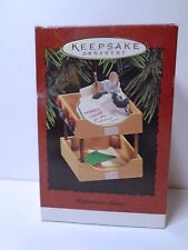Vintage Hallmark Keepsake Ornament 'Important Memo'  Sleeping Mouse 1995 picture