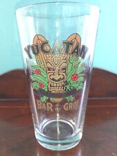 Yucatan Beach Stand Bar & Grill Florida Pint TIKI Beer Glass BUDWEISER EUC picture