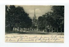 Billerica MA Mass 1907 antique postcard, The Square, Church, dirt road picture