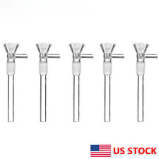 5Pcs/set Glass Bong One Piece Downstem & 14mm Male Bowl For Water Pipe 4.5