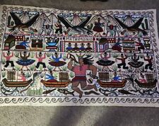 Vintage Peruvian Hand Woven Tapestry/Blanket Depicting Married Life picture