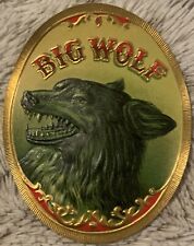 Antique Vintage 🐺 1900s - 1920s Big Wolf Embossed Cigar Label picture