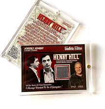 Henry Hill “ Goodfellas “ Authentic Relic Series Card #HH02 In Case COA On Back picture