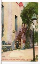 Robbed Person on the Steps at San Gabriel Mission 1907-15 Postcard pstmrk 1920 picture