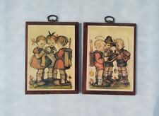 Vintage 1981 Hummel Art Prints Frame Wood Collectible Wall Plaques Ars Edition picture