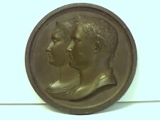 Napoleon & Josephine Filled Bronze Plaque by Andrieu Fecit c.1810 141mm picture