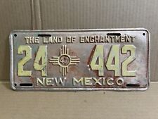 Old Vintage 1947 New Mexico License Plate Paint Loss EXPIRED picture