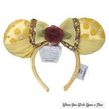 Belle Beauty And The Beast Rise Minnie Mouse Bow Ears Headband Disney Parks picture