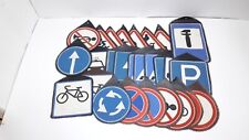 Set of Soviet Vintage Educational Road Signs PDD USSR Leatherette Rarity Old picture