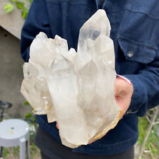 4.3lb Large Natural Clear White Quartz Crystal Cluster Rough Healing Specimen picture