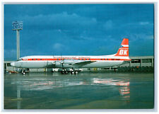 Postcard Czechoslovakian Aeroline Ilyushin IL 18 OK VAF Paris Orly c1950's picture