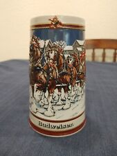 1989 Anheuser Busch Budweiser Clydesdale Holiday Stein Collectors Series picture