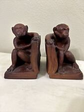 Pair VTG ANDREA by Sadek Resin MONKEY APE Bookends picture