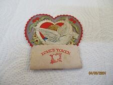 Vintage 3D Die Cut Valentine Love's Token with Dove picture