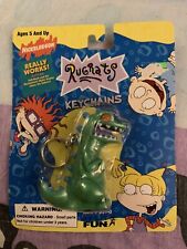 1997 Nickelodeon Rugrats Reptar Keychain Figure Pull Back Action NIB Vintage picture