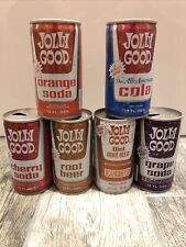Vintage Lot Of 6 Jolly Good Cola Pull Tab 12oz Empty Soda Cans picture