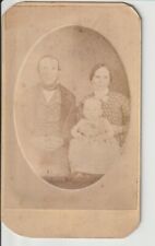 CDV 1860s era Family Man Lady Baby United States photo studio Civil War /Post CW picture