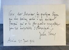 JULES VERNE Father Of Science Fiction Original Inscribed Card To An American picture