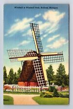 Holland MI-Michigan, Windmill In Windmill Park, Antique, Vintage c1943 Postcard picture