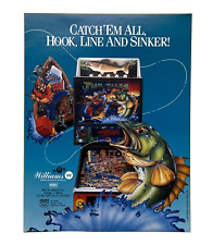 Williams Fish Tales Pinball Flyer Original 90s Promo Retro Gameroom Art Vintage picture