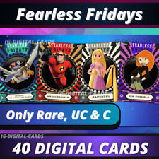 Topps Disney Collect Fearless Fridays Only Rare & Uncommon [40 DIGITAL CARDS] picture