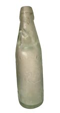19th Centuary Antique Glass Cod Wheeler English Bottle With Collectable Marble  picture