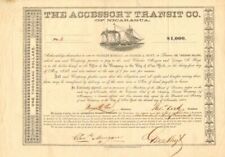 Accessory Transit Co. of Nicaragua - $1,000 Bond - Very Important - Shipping Bon picture