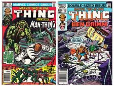 Marvel Two-In-One #77 & 100 The Thing Comic Books Signed by Ron Wilson picture