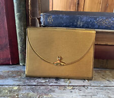 Vintage Coty Gold tone Mesh Envelope Trifold Compact w/Mirror & Powder 3x3.5” picture