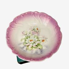 Large Antique Germany Ceramic Serving Bowl Peonies ￼Roses Cottage Chic ￼ Nice picture