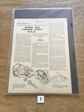 Vintage Motorcycle Adverts Articles Tests BSA EMPIRE GOLD SHOOTING TWIN STAR picture