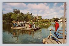 Postcard Disneyland Tom Sawyers Island Log Raft 1-305 picture