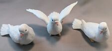 3pc HOMCO 8856 Porcelain White Dove Love Birds Trio Figurines 6