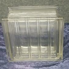 Reclaimed Vintage Architectural Glass Building Block Ribbed 7¾x7¾x4