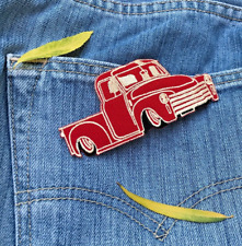 Vintage Old Red 1953 Chevy Truck Auto Embroidered Patches Pickup Car Model Badge picture